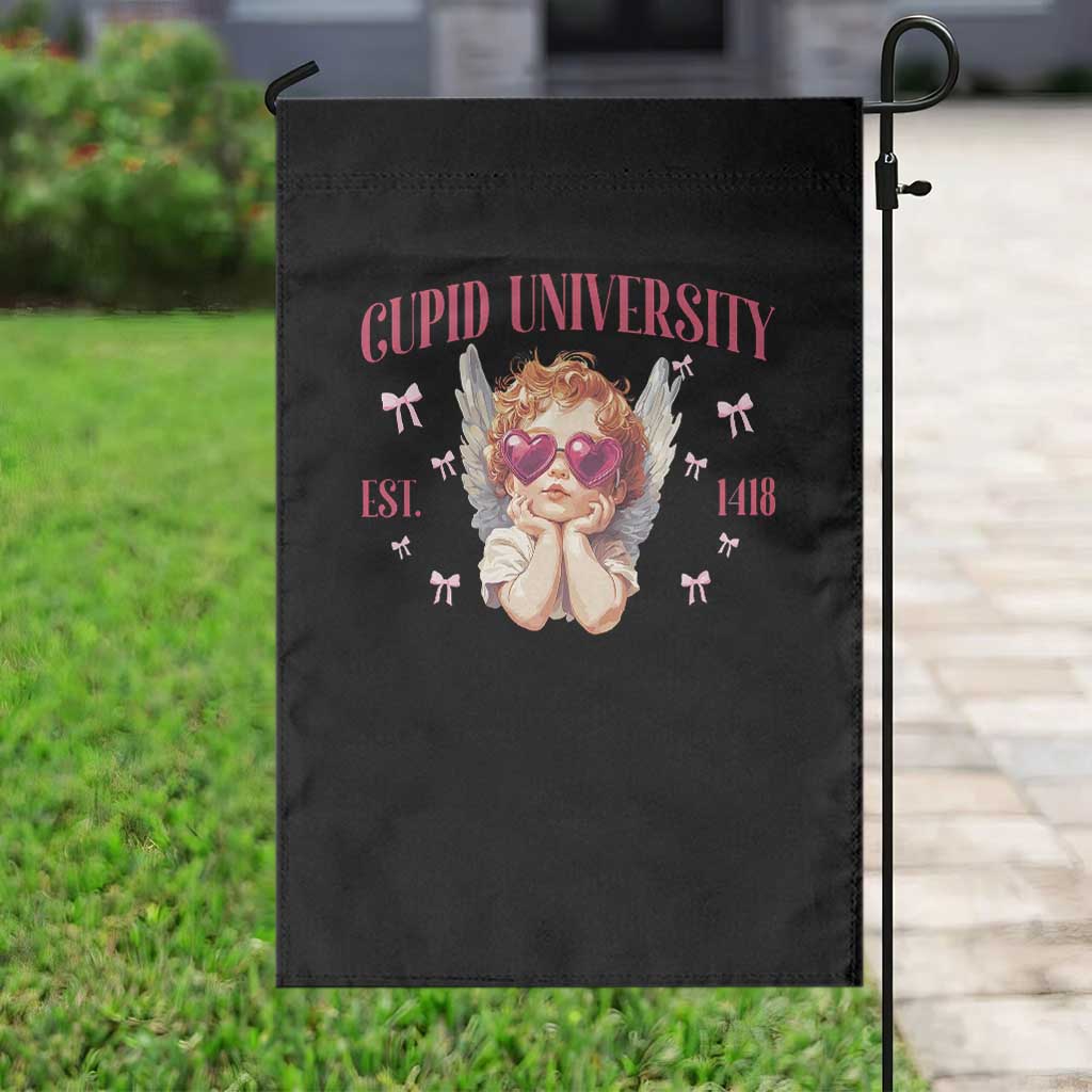 Cupid University Garden Flag Cute Valentines Day Funny College TS10 Print Your Wear