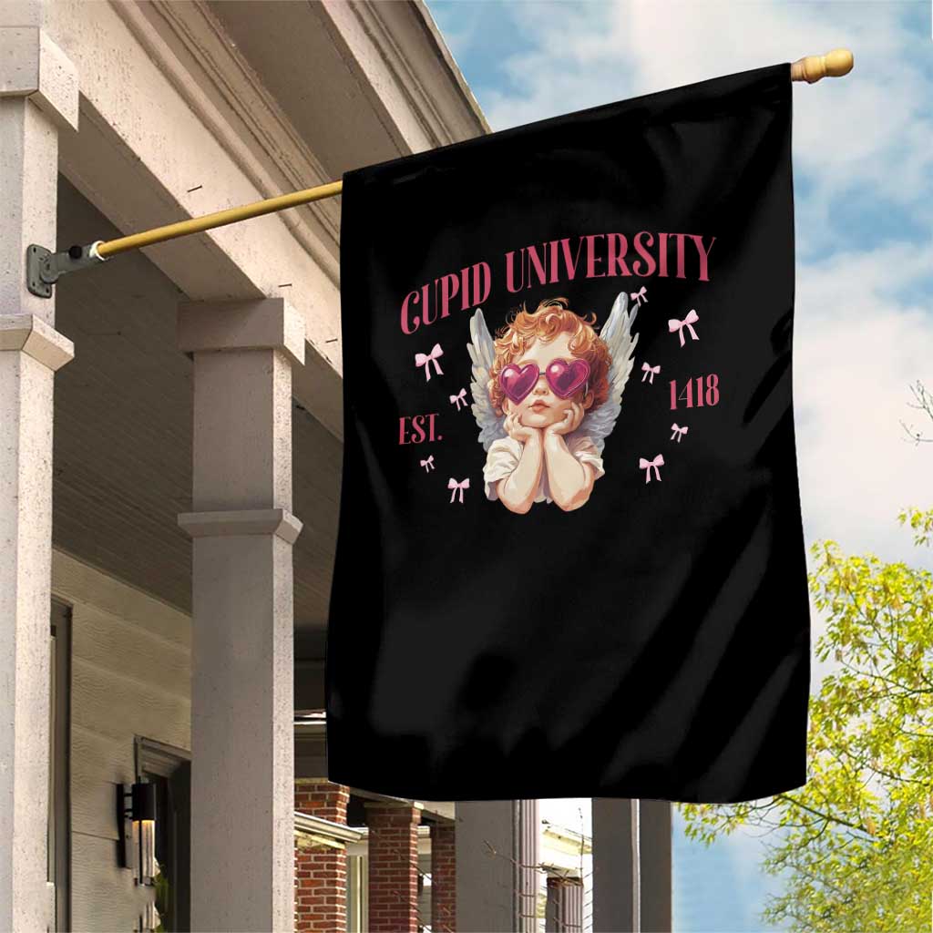 Cupid University Garden Flag Cute Valentines Day Funny College TS10 Print Your Wear
