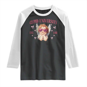 Cupid University Raglan Shirt Cute Valentines Day Funny College TS10 Black White Print Your Wear
