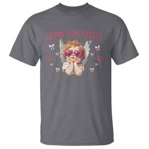 Cupid University T Shirt Cute Valentines Day Funny College TS10 Charcoal Print Your Wear