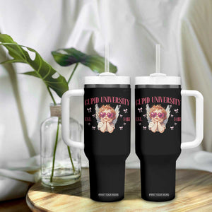 Cupid University Tumbler With Handle Cute Valentines Day Funny College TS10 Print Your Wear