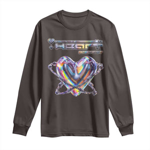 Funny Anti Valentines Day Long Sleeve Shirt Heart Protect Anti Love Single Day TS10 Dark Chocolate Print Your Wear