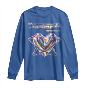 Funny Anti Valentines Day Long Sleeve Shirt Heart Protect Anti Love Single Day TS10 Royal Blue Print Your Wear