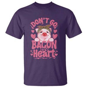 Valentines Party T Shirt Don't Go Bacon My Heart Funny Couple TS10 Purple Print Your Wear