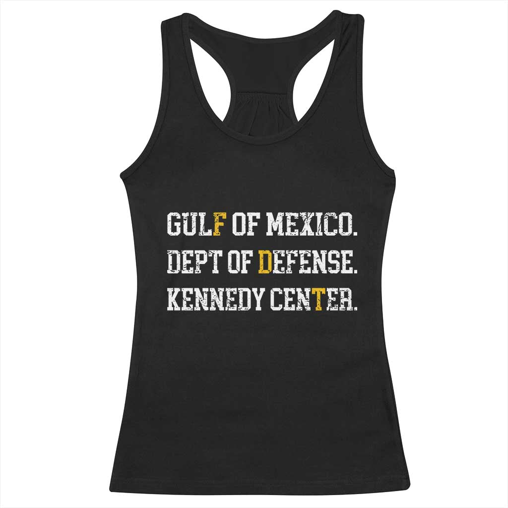 Subtle FDT Racerback Tank Top Vintage Gulf of Mexico Dept Of Defense Kennedy Center TS10 Black Print Your Wear