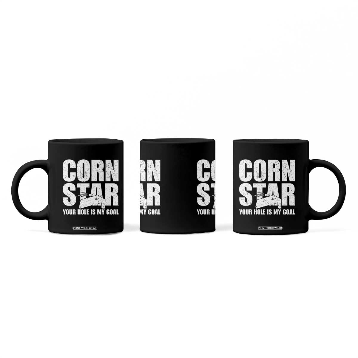 Inappropriate Cornhole Coffee Mug Funny Adult Humor Cornstar Your Hole Is My Goal TS10 Print Your Wear