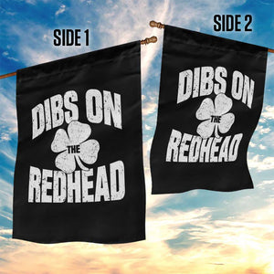 Funny Irish St Patricks Day Shamrock Dibs On The Redhead Garden Flag TS10 Print Your Wear