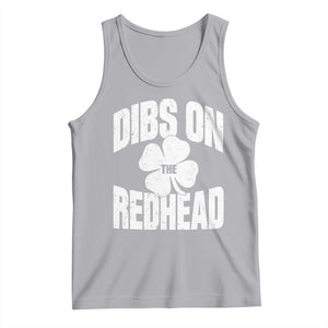 Funny Irish St Patricks Day Shamrock Dibs On The Redhead Tank Top TS10 Athletic Heather Print Your Wear