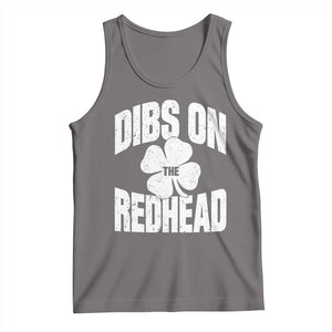 Funny Irish St Patricks Day Shamrock Dibs On The Redhead Tank Top TS10 Deep Heather Print Your Wear