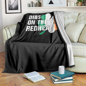 Dibs On The Redhead Throw Blanket Funny Irish St Patricks Day Shamrock TS10 Print Your Wear