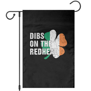 Dibs On The Redhead Garden Flag Funny Irish St Patricks Day Shamrock TS10 Black Print Your Wear