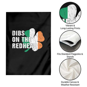 Dibs On The Redhead Garden Flag Funny Irish St Patricks Day Shamrock TS10 Print Your Wear