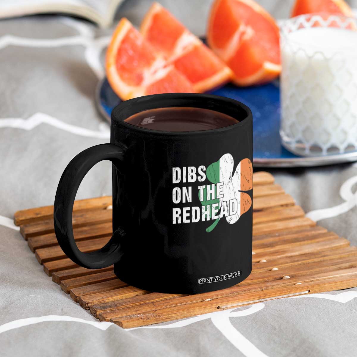 Dibs On The Redhead Coffee Mug Funny Irish St Patricks Day Shamrock TS10 Print Your Wear