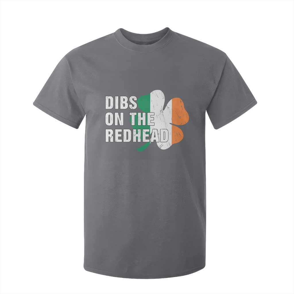 Dibs On The Redhead T Shirt For Kid Funny Irish St Patricks Day Shamrock TS10 Charcoal Print Your Wear