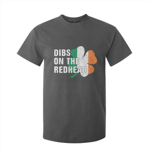 Dibs On The Redhead T Shirt For Kid Funny Irish St Patricks Day Shamrock TS10 Dark Heather Print Your Wear