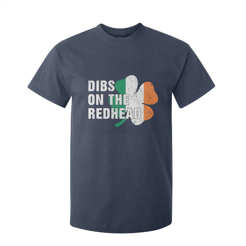 Dibs On The Redhead T Shirt For Kid Funny Irish St Patricks Day Shamrock TS10 Navy Print Your Wear