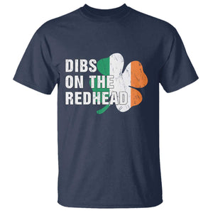 Dibs On The Redhead T Shirt Funny Irish St Patricks Day Shamrock TS10 Navy Print Your Wear