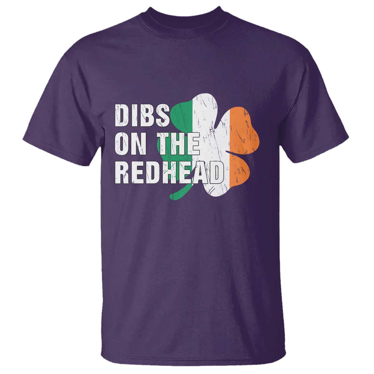 Dibs On The Redhead T Shirt Funny Irish St Patricks Day Shamrock TS10 Purple Print Your Wear