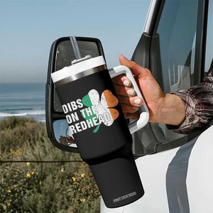 Dibs On The Redhead Tumbler With Handle Funny Irish St Patricks Day Shamrock TS10 Print Your Wear