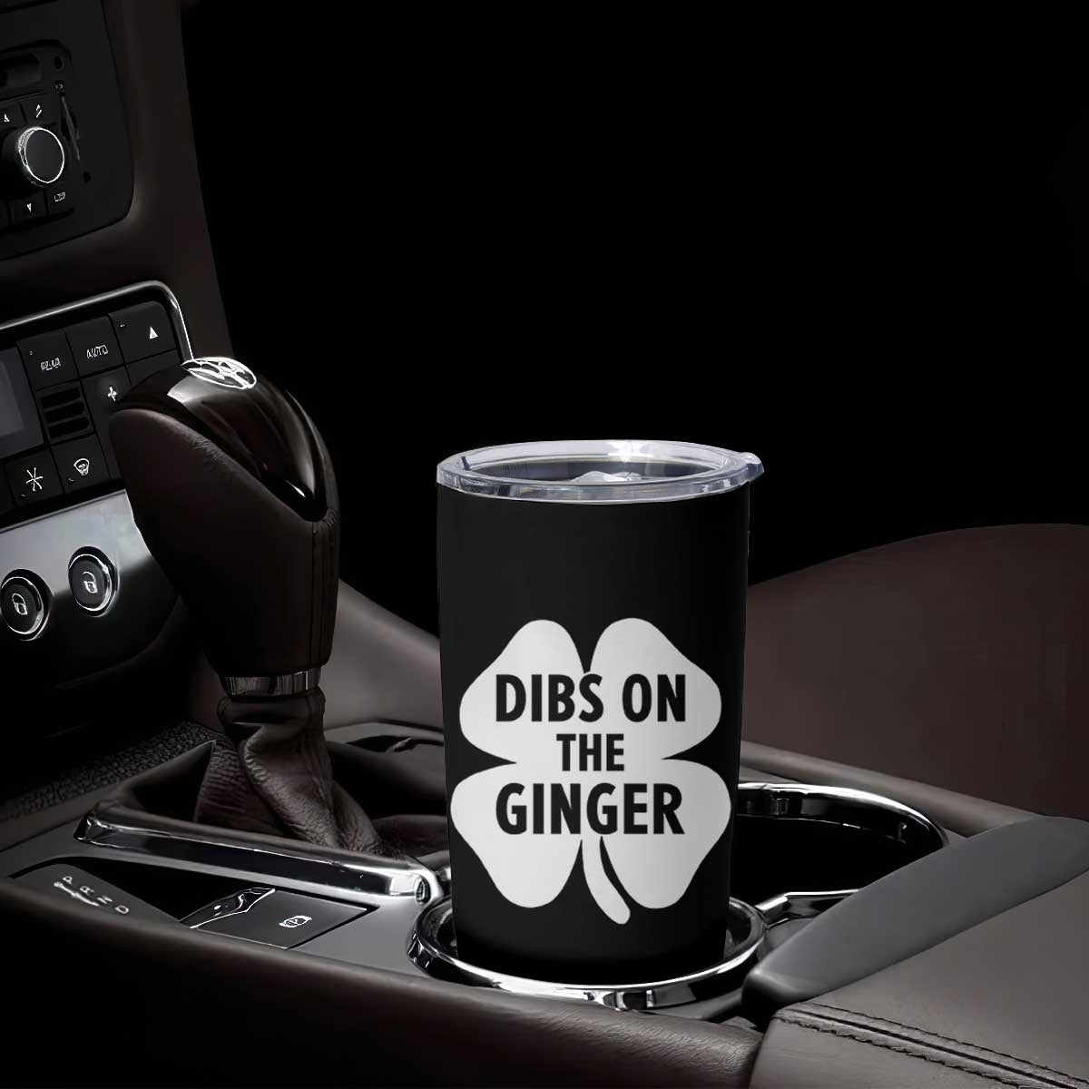 St Patricks Day Shamrock Dibs On The Ginger Tumbler Cup Funny Redhead Irish TS10 Print Your Wear