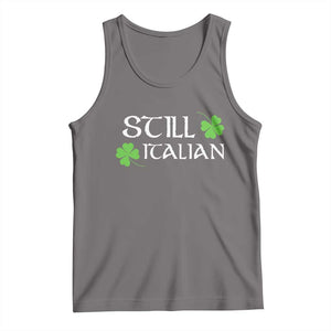 Still Italian St Patricks Day Tank Top Lucky Shamrock TS10 Deep Heather Print Your Wear