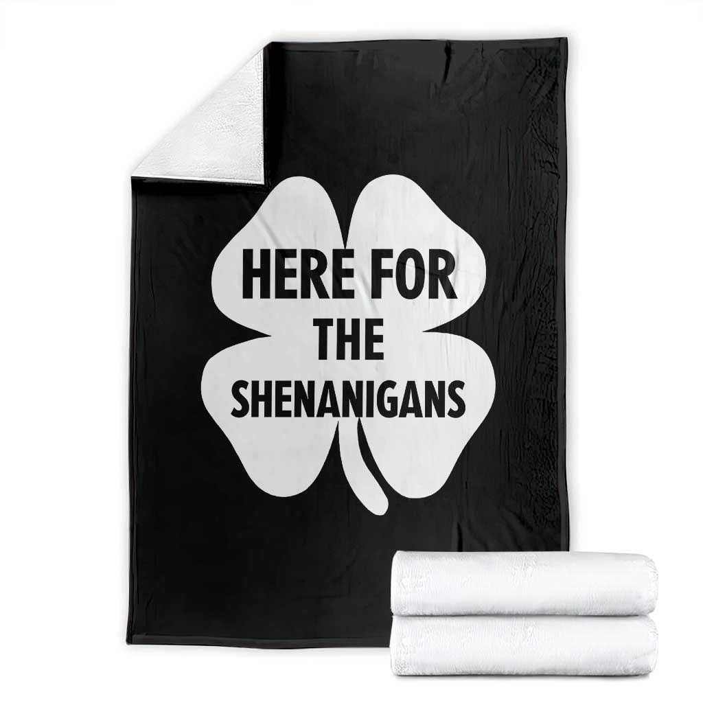 Funny Irish St Patricks Day Throw Blanket Here for the Shenanigans TS10 Black Print Your Wear