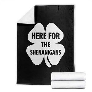 Funny Irish St Patricks Day Throw Blanket Here for the Shenanigans TS10 Black Print Your Wear