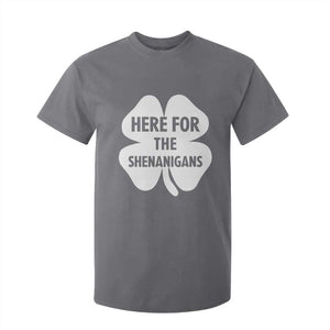 Funny Irish St Patricks Day T Shirt For Kid Here for the Shenanigans TS10 Charcoal Print Your Wear