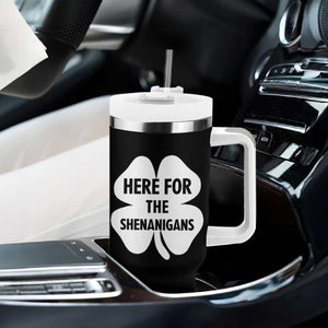 Funny Irish St Patricks Day Tumbler With Handle Here for the Shenanigans TS10 Print Your Wear