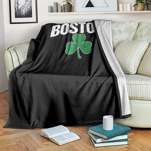 Boston Throw Blanket St Patricks Day Irish Green Shamrock Massachusetts TS10 Print Your Wear