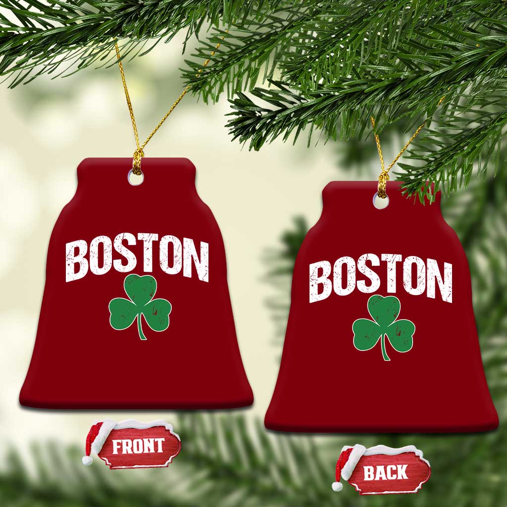 Boston Ceramic Ornament St Patricks Day Irish Green Shamrock Massachusetts TS10 Print Your Wear