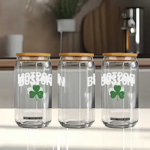 Boston Glass Can St Patricks Day Irish Green Shamrock Massachusetts TS10 Print Your Wear