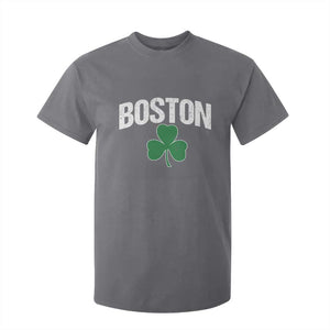 Boston T Shirt For Kid St Patricks Day Irish Green Shamrock Massachusetts TS10 Charcoal Print Your Wear