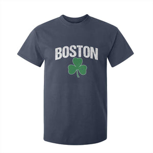 Boston T Shirt For Kid St Patricks Day Irish Green Shamrock Massachusetts TS10 Navy Print Your Wear