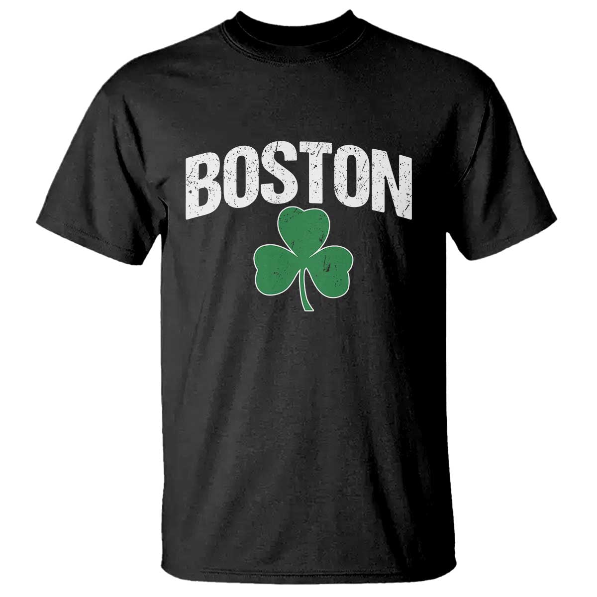 Boston T Shirt St Patricks Day Irish Green Shamrock Massachusetts TS10 Black Print Your Wear