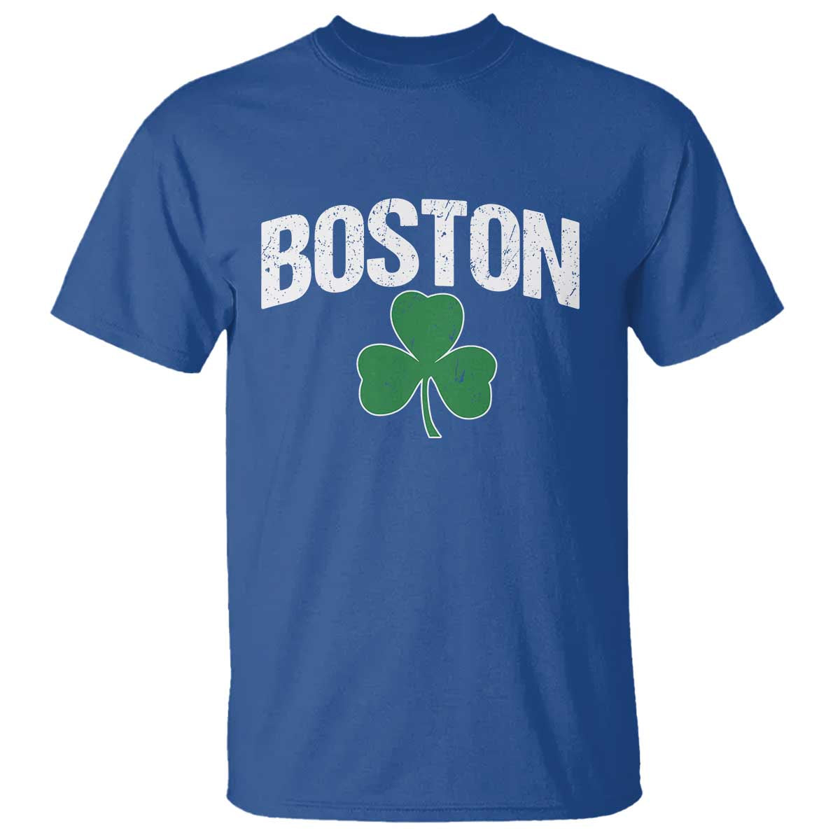 Boston T Shirt St Patricks Day Irish Green Shamrock Massachusetts TS10 Royal Blue Print Your Wear