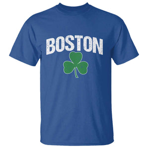 Boston T Shirt St Patricks Day Irish Green Shamrock Massachusetts TS10 Royal Blue Print Your Wear