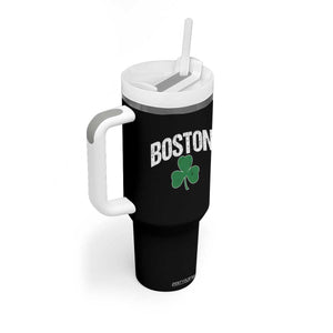 Boston Tumbler With Handle St Patricks Day Irish Green Shamrock Massachusetts TS10 Print Your Wear