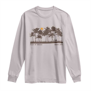 Gulf of Mexico Long Sleeve Shirt Since 1672 Vintage 70s Retro Vintage TS10 Ice Gray Print Your Wear