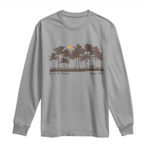 Gulf of Mexico Long Sleeve Shirt Since 1672 Vintage 70s Retro Vintage TS10 Sport Gray Print Your Wear