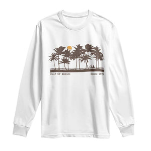 Gulf of Mexico Long Sleeve Shirt Since 1672 Vintage 70s Retro Vintage TS10 White Print Your Wear