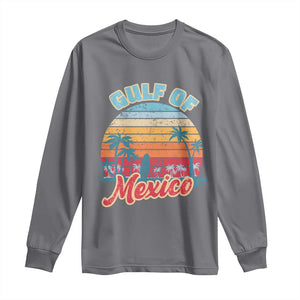 Gulf of Mexico Long Sleeve Shirt Retro Vintage Beach TS10 Charcoal Print Your Wear