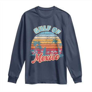 Gulf of Mexico Long Sleeve Shirt Retro Vintage Beach TS10 Navy Print Your Wear