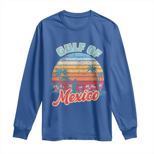 Gulf of Mexico Long Sleeve Shirt Retro Vintage Beach TS10 Royal Blue Print Your Wear