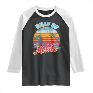 Gulf of Mexico Raglan Shirt Retro Vintage Beach TS10 Black White Print Your Wear