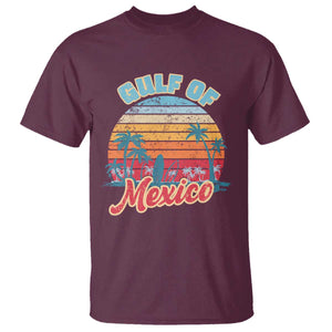 Gulf of Mexico T Shirt Retro Vintage Beach TS10 Maroon Print Your Wear