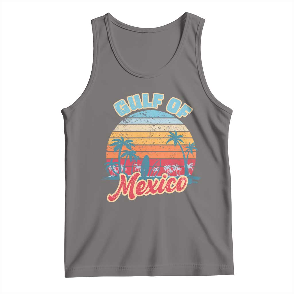 Gulf of Mexico Tank Top Retro Vintage Beach TS10 Deep Heather Print Your Wear