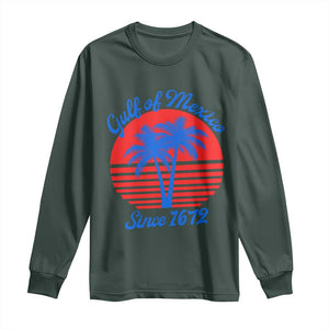 Gulf of Mexico Long Sleeve Shirt Since 1672 Retro Vintage 70s TS10 Dark Forest Green Print Your Wear