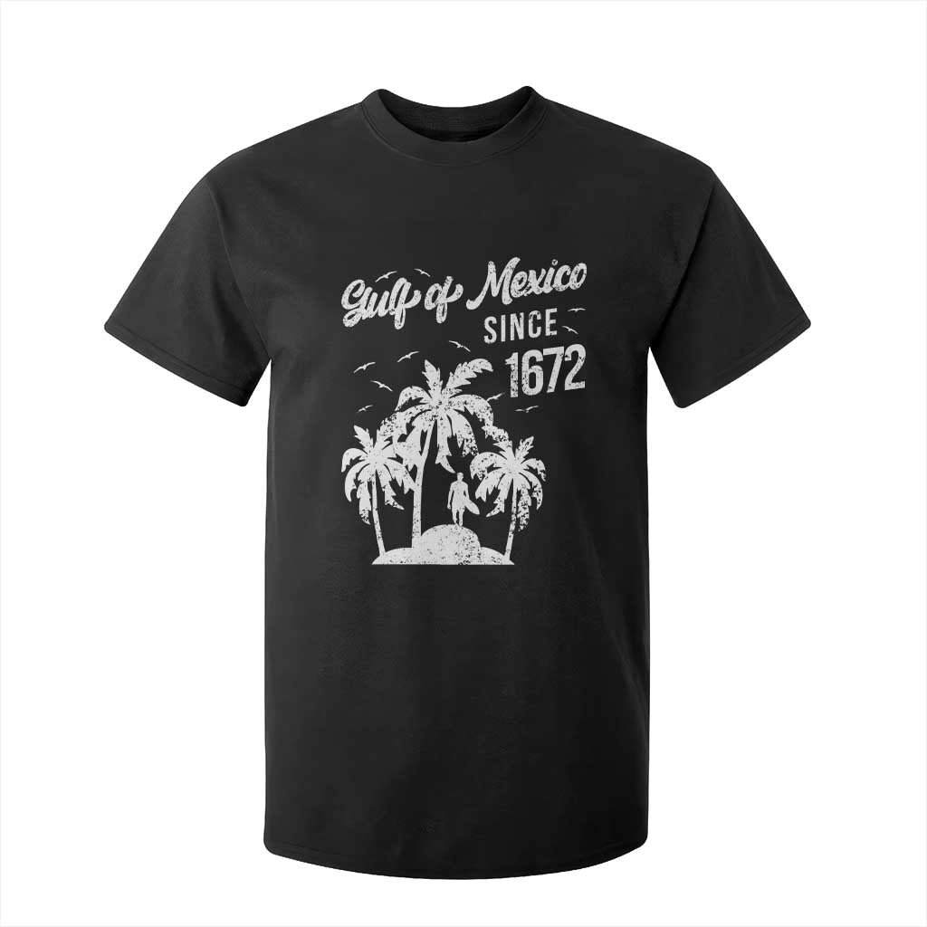 Gulf of Mexico T Shirt For Kid Since 1672 Palm Trees Beach TS10 Black Print Your Wear