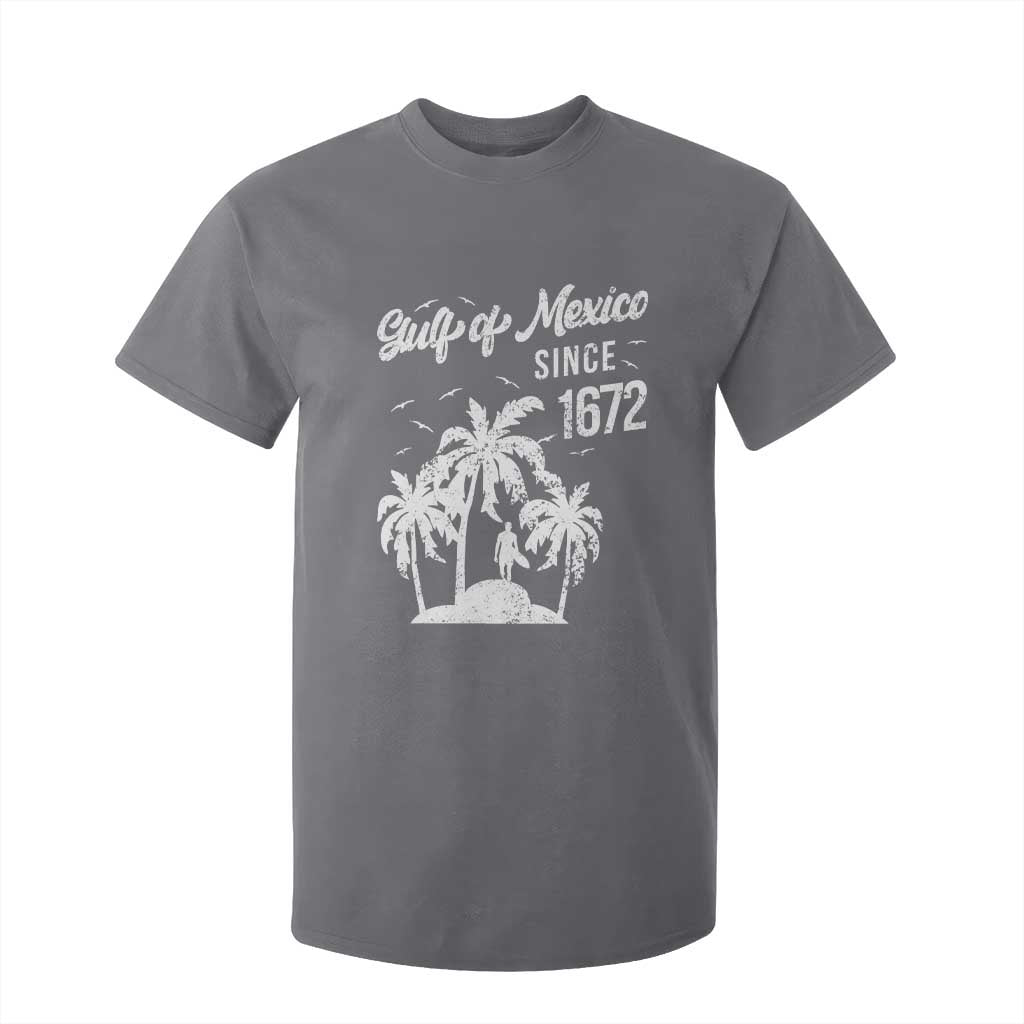 Gulf of Mexico T Shirt For Kid Since 1672 Palm Trees Beach TS10 Charcoal Print Your Wear
